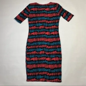 LuLaRoe Julia Abstract Print Body Con Dress‎ thumbnail 8