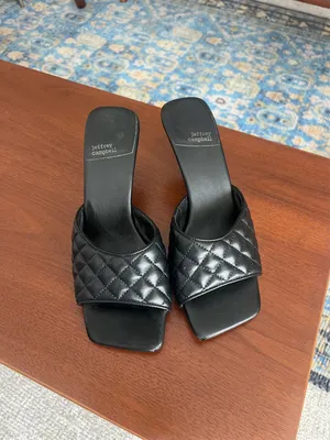 Jeffrey Campbell Mr. Big quilted slip on leather mule heels 10 thumbnail 3