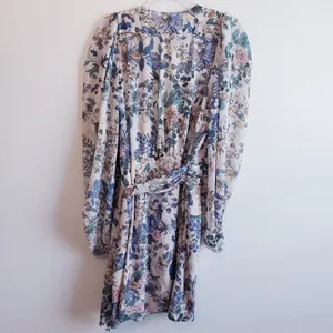 VICI Floral Mock Wrap Mini Long Sleeve Elegant Dress thumbnail 6
