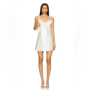 Elliatt Katalina 3D Floral Appliqué Mini Dress in Ivory thumbnail 3