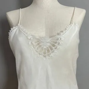 Vintage Camisole Lingerie Tank Top Women‎ Coquette Lace Strap Balletcore 1980s thumbnail 4