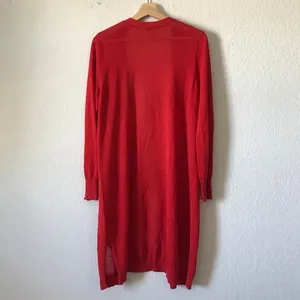 Halogen linen blend knit open front long cardigan size‎ M thumbnail 2