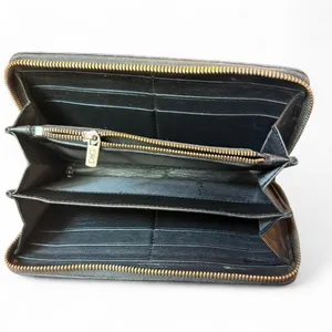 Dolce & Gabbana Black Leather Zip Around Long Wallet Italy D&G Read Description thumbnail 7