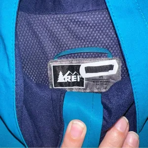 $169‎ REI E1 Elements Jacket Women's M Teal Full Zip Hooded Lightweight Size M thumbnail 3