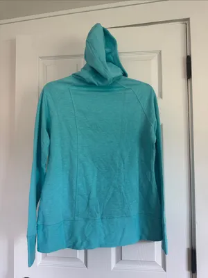 Free2B Lightweight Active Women's Sweatshirt-Beach Boucle Hoodie in Wave Blue thumbnail 12