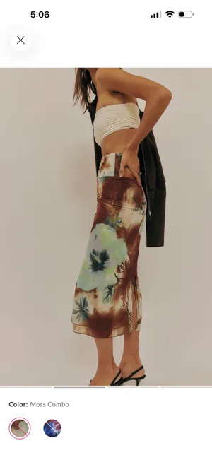 Free People Sunset Mesh MIDI Skirt thumbnail 3