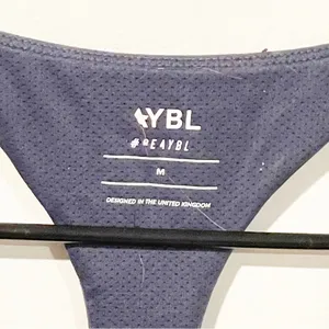 Aybl‎ Size Medium Blue Strappy Racerback Padded Support Sports Bra Athletic thumbnail 2