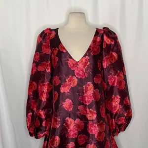 NWT!! Anthropologie BHLDN Aliana V Neck Floral Organza Mini Dress Large thumbnail 3