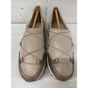 NIB Aerosoles 5.5 Flashy Gold Mesh Mesh Memory Foam Pull On Athleisure Sneakers thumbnail 4