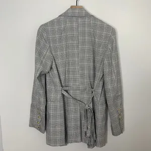 Free People Olivia Plaid Blazer Natural Plaid Combo Womens Small thumbnail 4