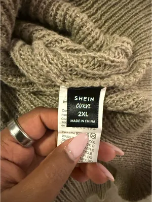 Shein knit quarter-zip sweater  thumbnail 3