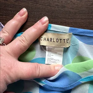 Charlotte Boho Polka Dot Poncho Top Pastel Blue Green Purple One Size Fits Most thumbnail 2