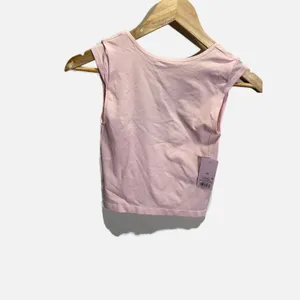 Wild Fable‎ Seamless Crop Top Womens XS Light Pink New Low Scoop Back Cap Sleeve thumbnail 2