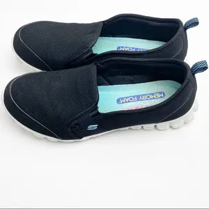 SKECHERS Black Air Cooled Memory Foam Lightweight Slip On Shoes, Size 9 Casual thumbnail 3