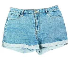 Hollister Light Wash Denim Ultra High Rise Mom Shorts 8 thumbnail 1