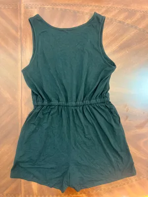 SHEIN Black Sleeveless Drawstring Waist Romper Small Tall thumbnail 4