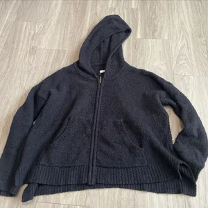 UGG Black Hooded Zip Sweater thumbnail 1