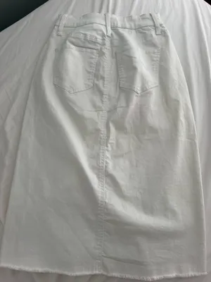 White Midi Skirt Size 25 thumbnail 3