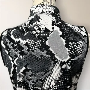 Jamie Sadock Golf Top Womens S Snake Print Sleeveless 1/4 Zip Stretch‎ Black thumbnail 5