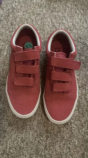 Vans Pink Velcro Sneakers – Casual Low Top Shoes Size 5.5 thumbnail 5