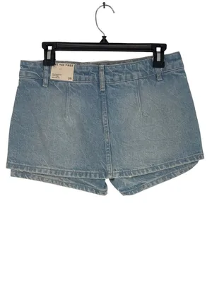 Free People Galivanting Skort in Aegean 26 New Womens Denim Jean Skirt Shorts thumbnail 7