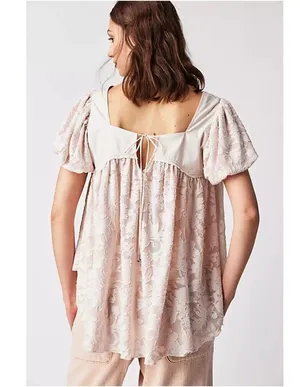 FREE PEOPLE Sunrise To Sunset Top in Champagne Dream Size Medium thumbnail 12