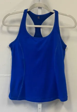 Calvin Klein Performance Royal Blue Racerback Tank Top Shelf Bra Medium Athletic thumbnail 1