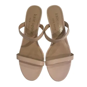 Kate Spade Palm Springs Sandals Women 8.5B Pale Dogwood Patent Leather Slide thumbnail 2
