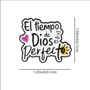 1pc Celestial Quotes Enamel Pin,‎ Zinc Alloy, Multicolor Ideal for Clothes thumbnail 2