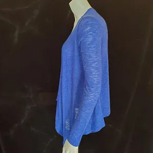 American Eagle Outfitters Blue & White Cardigan (XS) thumbnail 3