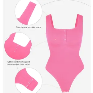 NWT Popilush Tummy‎ Control Henley Button Down Thong Body Suit - XL/XXL thumbnail 3