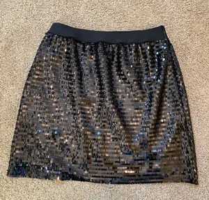 Motel Rocks Black Sequin Mini Skirt thumbnail 1