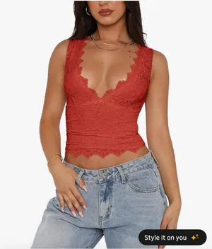 Amazon Reoria Lace Halter Top thumbnail 1