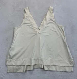 Madewell Tank Top Layered‎ Hem V-Neck Sleeveless Casual Comfy Beige Size M READ thumbnail 1