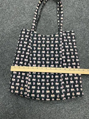 Vera Bradley Pink Black Elephants Medium tote bag purse thumbnail 5