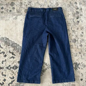 Kate Spade Women's Dark Denim Ooh Lala Broome Street Wide Leg Capri Jeans Sz 28 thumbnail 6