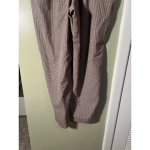 A New Day Womens Sz 6 Wide Leg Dress Pant Trousers Pleated Houndstooth Cream Tan thumbnail 7