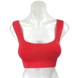 Free People Red Sleeveless Yoga Workout Tank Cropped Athletic Sports Bra Top S thumbnail 1