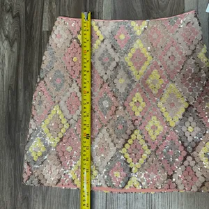 NWT CAROLINE CONSTAS Sequin Crop Top & Skirt Set Pink Size 2 thumbnail 9