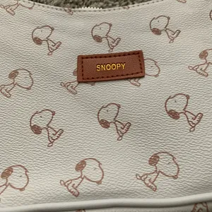 Snoopy White Shoulder Bag Purse with Gold Straps NEW thumbnail 3
