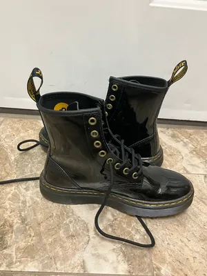 •DR MARTENS• Doc Martens Zavala Patent Leather Black Lace Up thumbnail 4
