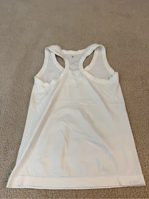 Old Navy White Racerback Tank Top thumbnail 2