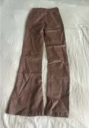Brown Leather Pants Edikted Flare Petite thumbnail 3