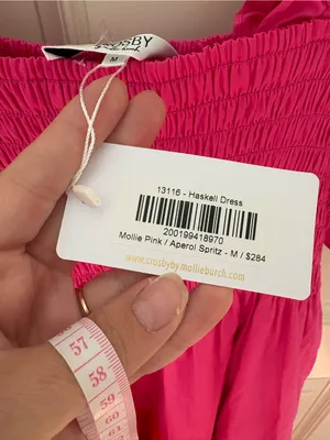 CROSBY by Mollie Burch Haskell Dress Size Medium in Mollie Pink/Aperol Spritz thumbnail 2