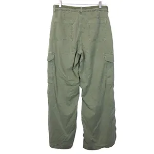 American Eagle Cargo Pants Womens 12 Green High Rise Wide Leg Stretch Utility thumbnail 2