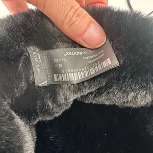 Zara Faux Leather & Fur Winter Hat Small Black Mob Wives‎ Goth Luxury Old Money thumbnail 5