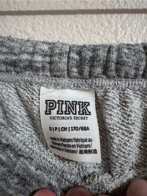 PINK Victoria's Secret Gray Sweatpants with White Label thumbnail 2