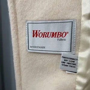 Worumbo Size 8 Ivory Wool Trench Pea Coat Double Breasted Union Made Old Money thumbnail 8