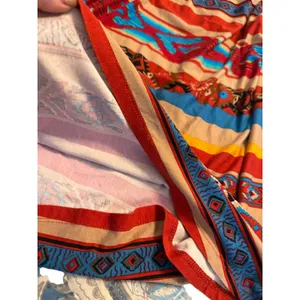 SCULLY Serape Red Aztec Peasant Dress - Size M thumbnail 5