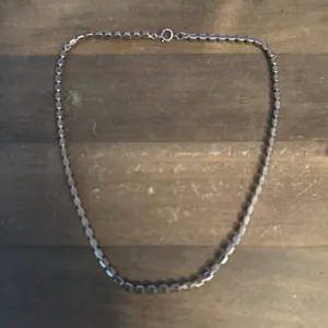 Vintage gold tone pink tennis necklace thumbnail 4